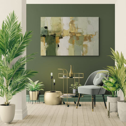 Silencio Verde — Abstracción en Tierra y Musgo