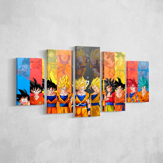 Goku #2 (Políptico) - Canvas Mérida Fine Print Art