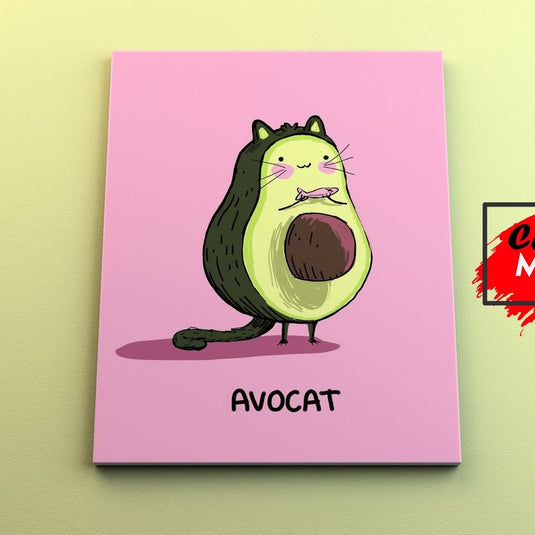 Ilustración de Gato Aguacate "Avocat