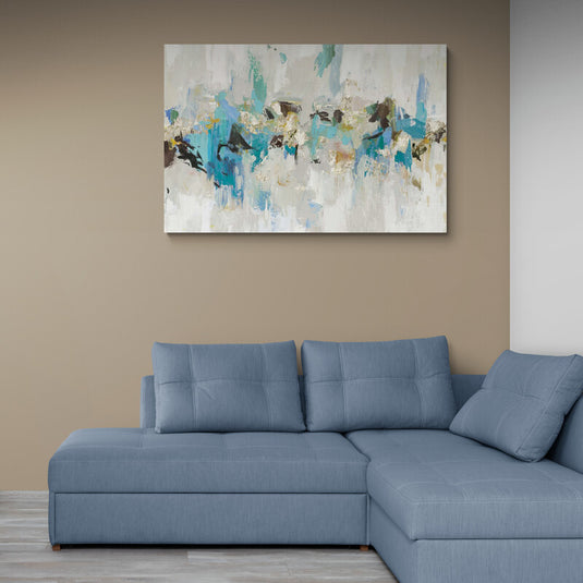 Abstract Chocolate Turquoise - Canvas Mérida Fine Print Art