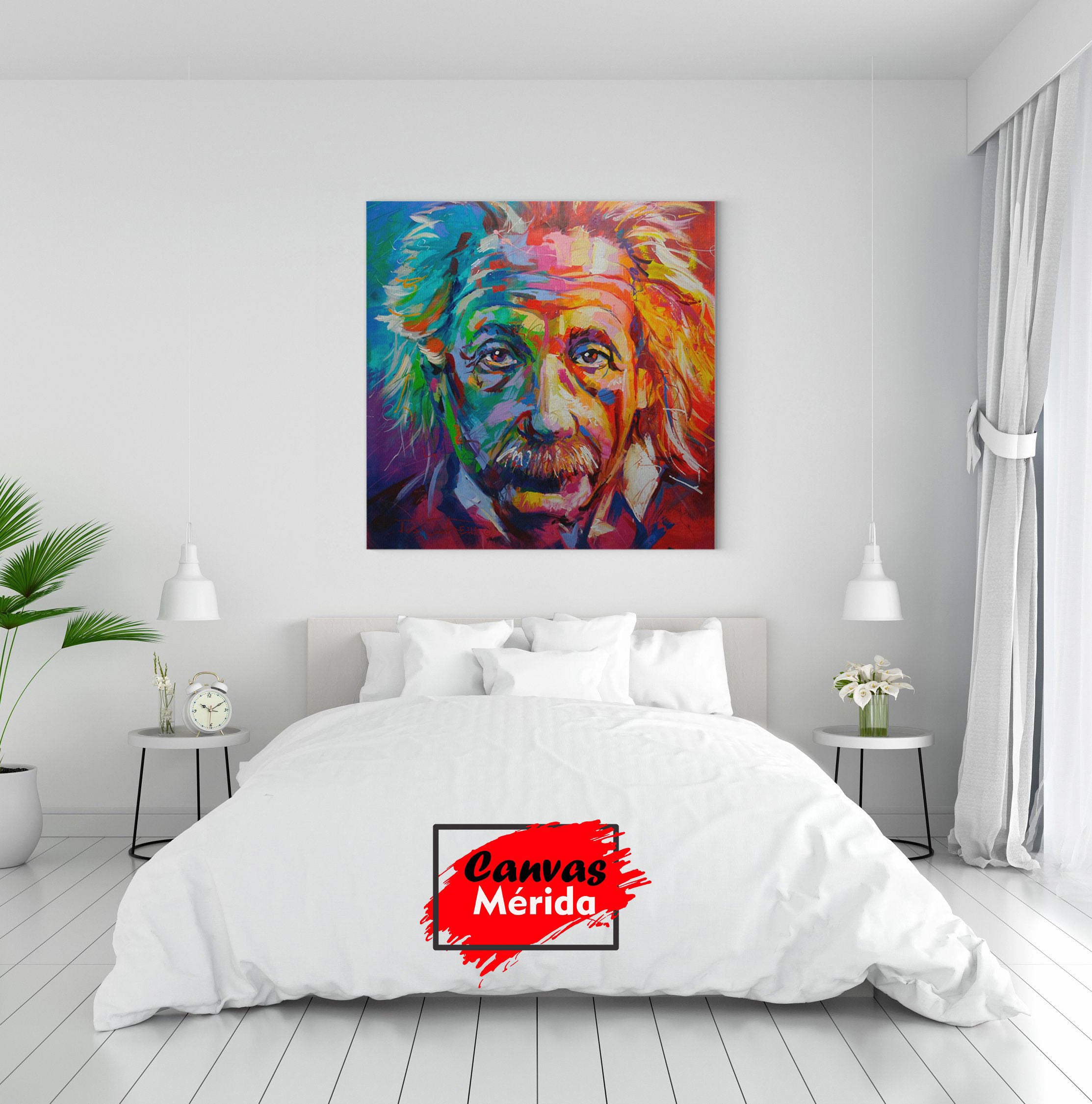 Albert Einstein Abstract - Canvas Mérida Fine Print Art