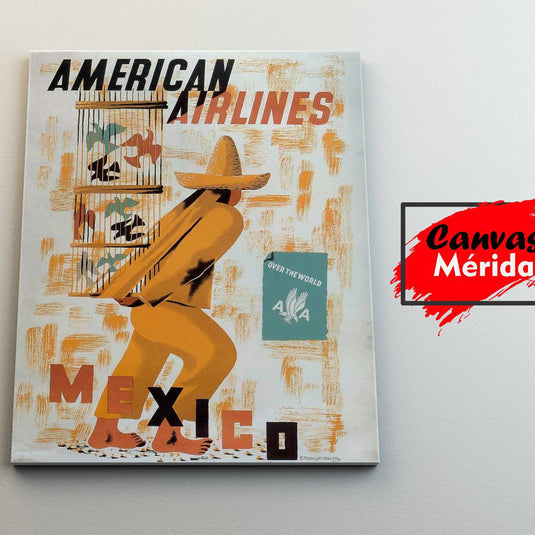 American Airlines Poster - Canvas Mérida Fine Print Art