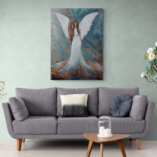 Angel with Feather - Canvas Mérida Fine Print Art