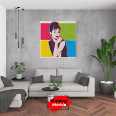 Audrey Hepburn Pop Art - Canvas Mérida Fine Print Art