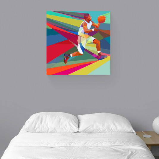 Basketball Geometric - Canvas Mérida Fine Print Art