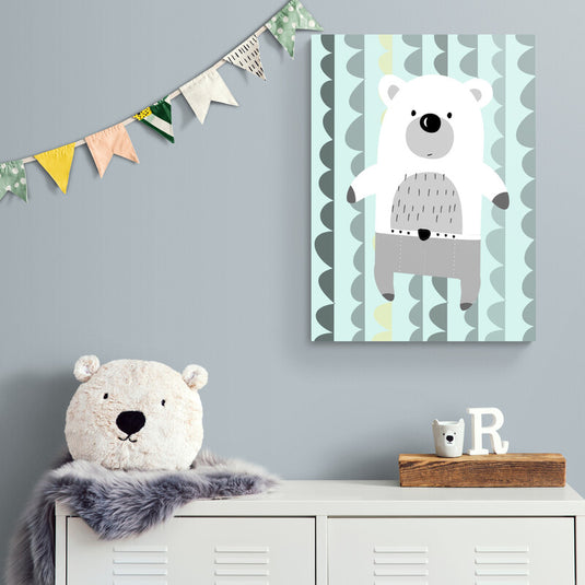 Bear with Pants - Canvas Mérida Fine Print Art