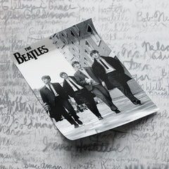 Beatles In London, Black and White Photo - Canvas Mérida Fine Print Art