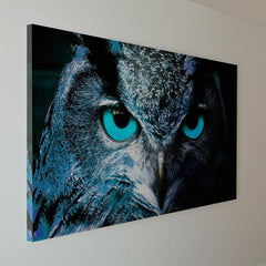 Blue owl - Canvas Mérida Fine Print Art