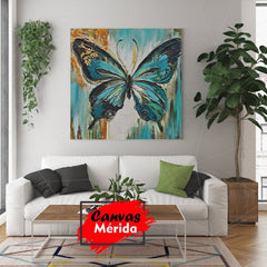Blue Butterfly - Canvas Mérida Fine Print Art