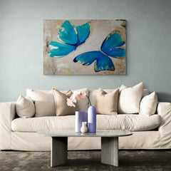 Blue Butterflys - Canvas Mérida Fine Print Art