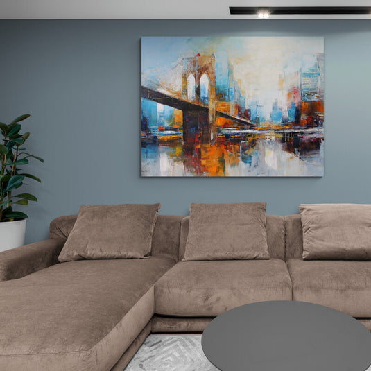 Brooklyn Bridge Abstract - Canvas Mérida Fine Print Art