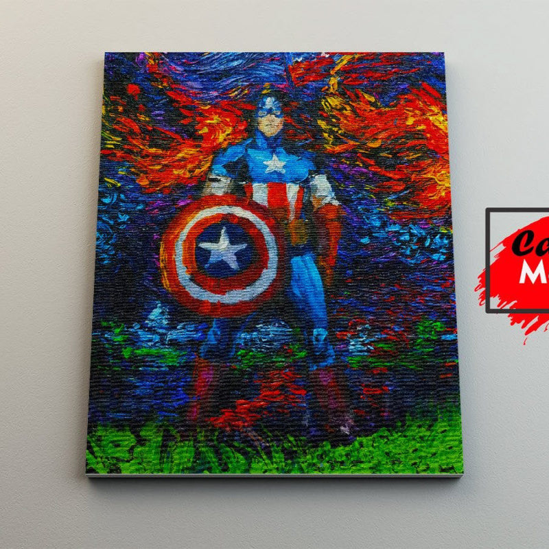 Captain America - Canvas Mérida Fine Print Art