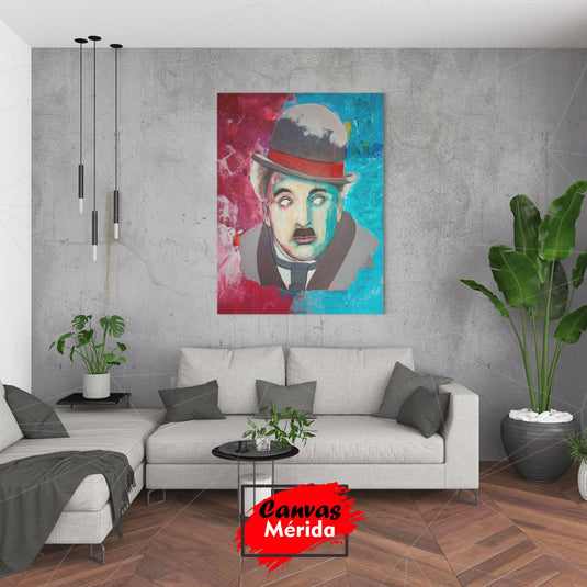 Charles Chaplin Rosa y Azul - Canvas Mérida Fine Print Art