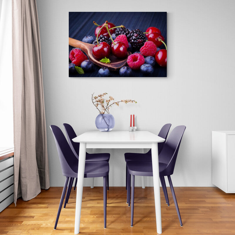 Cherry and Berries - Canvas Mérida Fine Print Art
