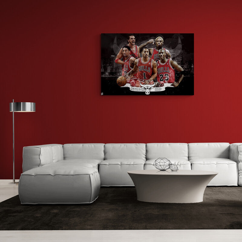 Chicago Bulls Players - Canvas Mérida Fine Print Art