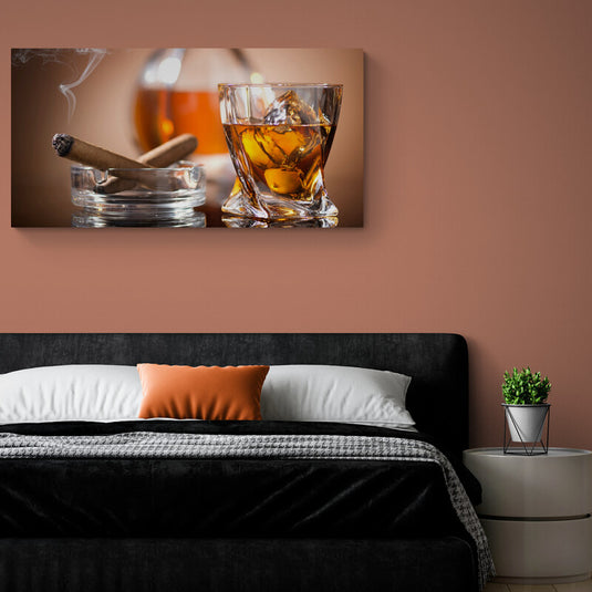 Cigar-Bar-Scotch - Canvas Mérida Fine Print Art