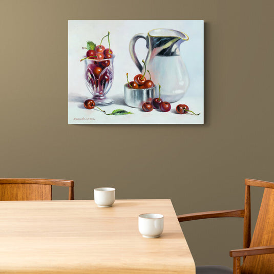 Clusters of Cherries - Canvas Mérida Fine Print Art