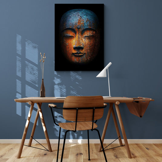 Cobalt Blue Buddha - Canvas Mérida Fine Print Art