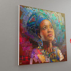 Collage Art African - Canvas Mérida Fine Print Art