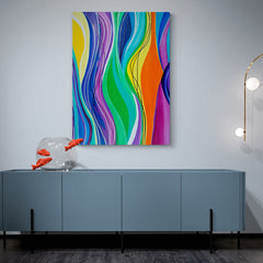 Colorful Floating Spirals - Canvas Mérida Fine Print Art