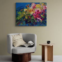 Colorful Flowers Boaters - Canvas Mérida Fine Print Art