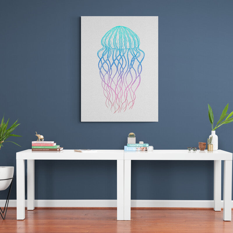 Colorful Jellyfish - Canvas Mérida Fine Print Art