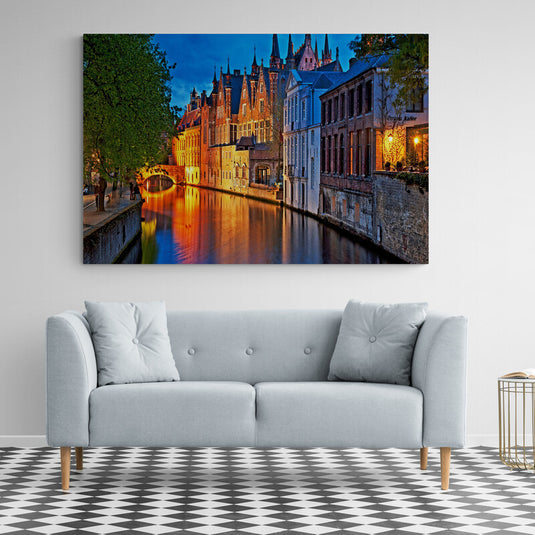 Medieval Bruges, Belgium - Canvas Mérida Fine Print Art
