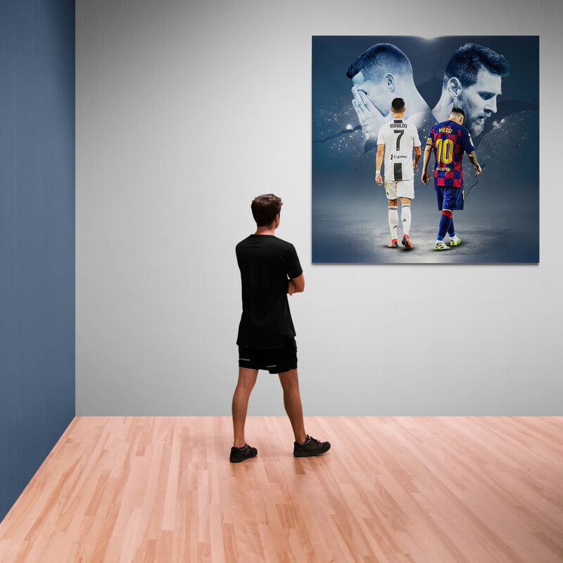 Cristiano Ronaldo & Messi #2 - Canvas Mérida Fine Print Art