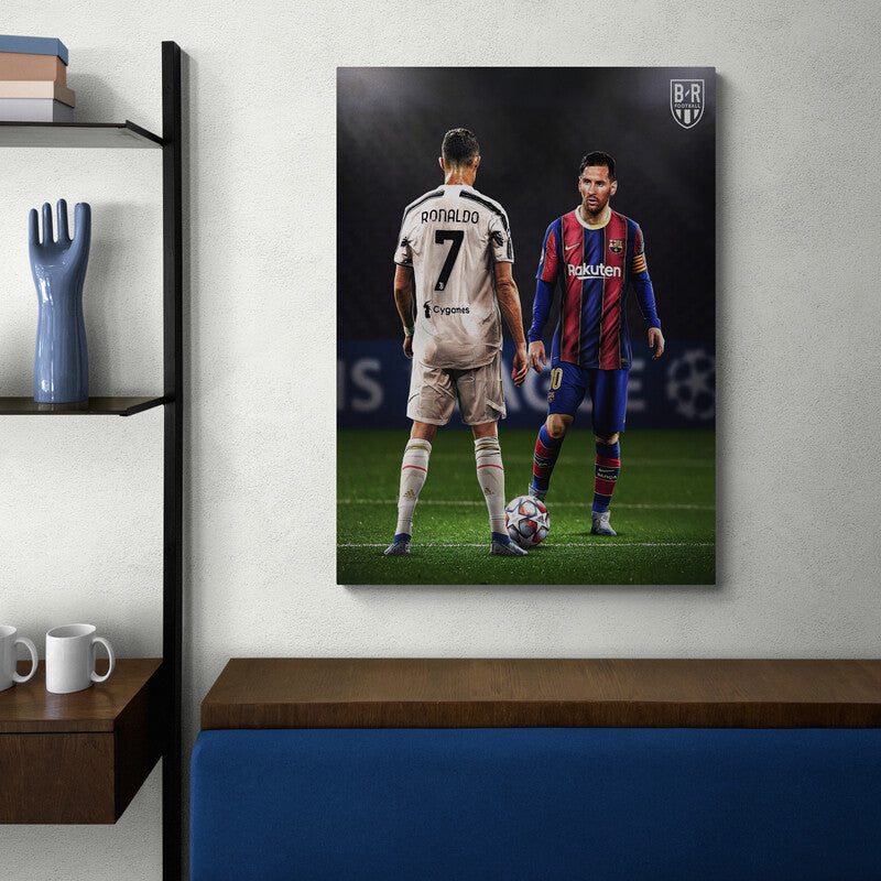 Cristiano Ronaldo & Messi - Canvas Mérida Fine Print Art