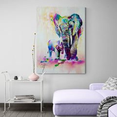 Elephant Acuarela Número 2 - Canvas Mérida Fine Print Art