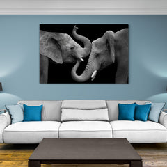 Elephant Couple - Canvas Mérida Fine Print Art