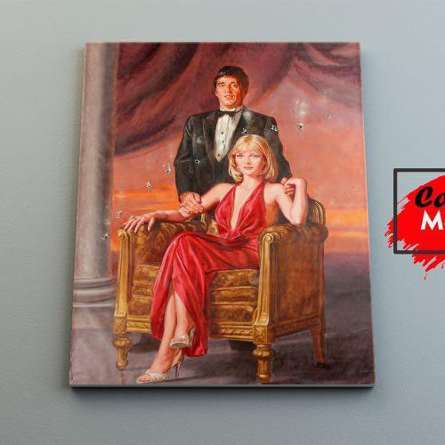 Elvira y Tony Montana - Canvas Mérida Fine Print Art