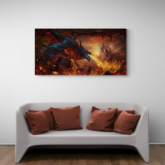 Fire Dragon - Canvas Mérida Fine Print Art