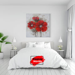Flores Rojas - Canvas Mérida Fine Print Art