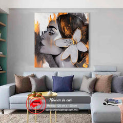 Flower in Ear - Canvas Mérida Fine Print Art