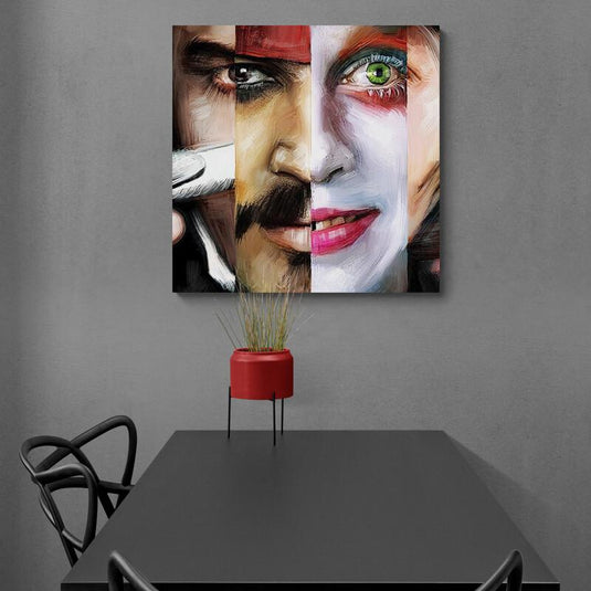 Four Faces Johnny Depp - Canvas Mérida Fine Print Art