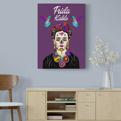 Frida Kahlo Catrina Colibrí - Canvas Mérida Fine Print Art