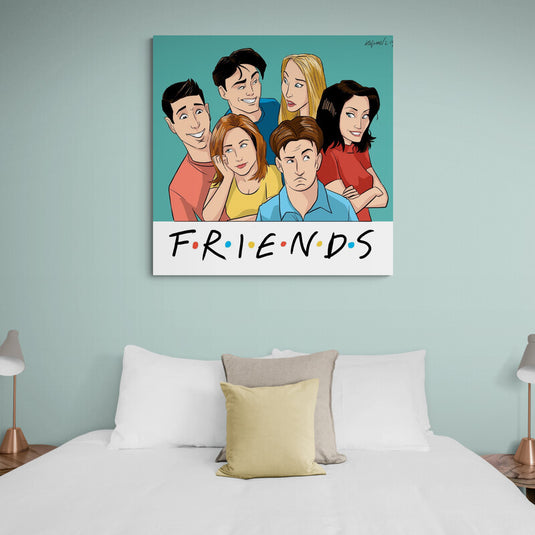 Friends Cartoon - Canvas Mérida Fine Print Art