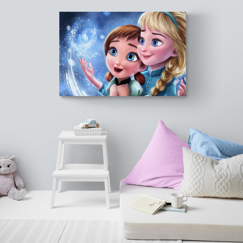 Frozen Elsa and Anna - Canvas Mérida Fine Print Art