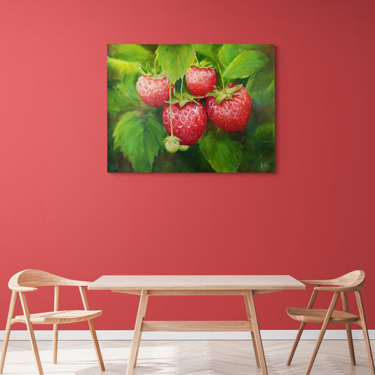 Garden Strawberries - Canvas Mérida Fine Print Art