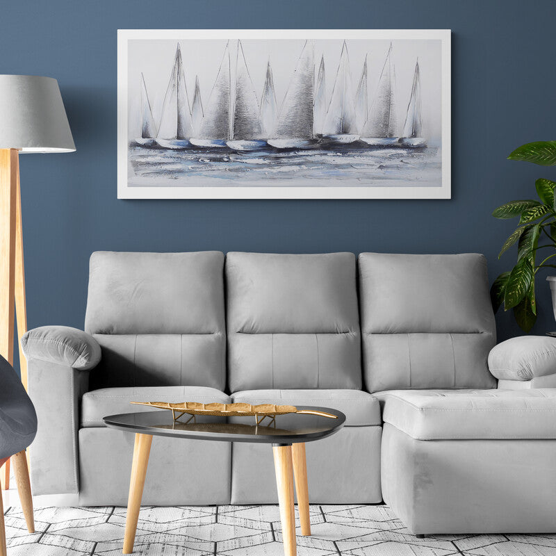 Gray Sailboats | Canvas Mérida Fine Print Art