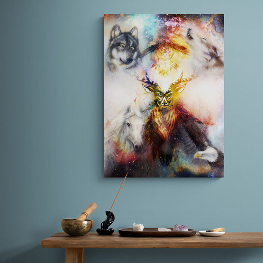 Animales Espirituales en Composición Cósmica