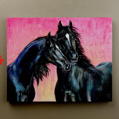Horse Watercolor Number 2 - Canvas Mérida Fine Print Art