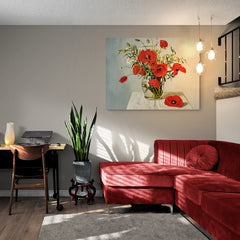 Hot Red Poppies - Canvas Mérida Fine Print Art
