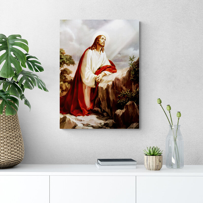 Jesús en el Huerto de los Olivos - Canvas Mérida Fine Print Art