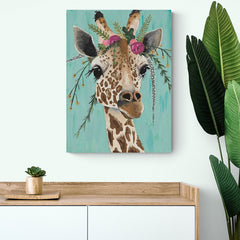 Kahlo Giraffe - Canvas Mérida Fine Print Art