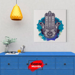 La Mano de Fátima (azul) - Canvas Mérida Fine Print Art