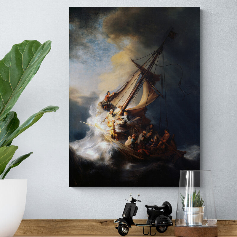 La tormenta en el mar de Galilea (Rembrant) - Canvas Mérida Fine Print Art