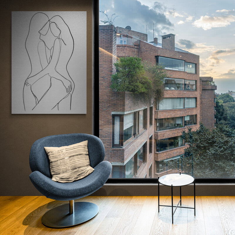 Lesbian Intimacy - Canvas Mérida Fine Print Art