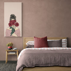 Little Red Flowers - Canvas Mérida Fine Print Art